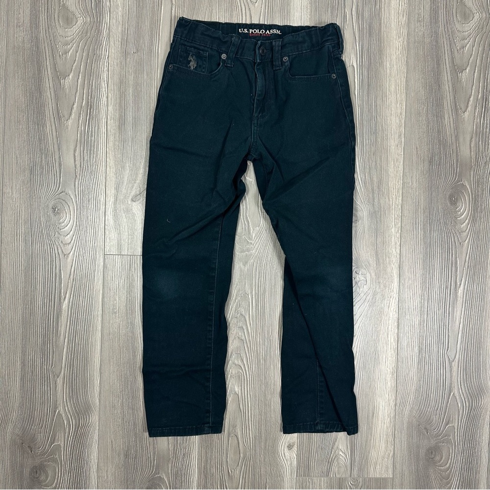 Kids US Polo Assn Black Jeans Boys Size 10 Straight Classic